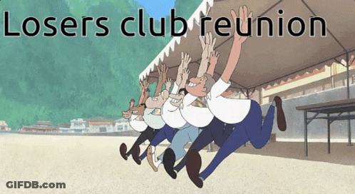 Losers Club Reunion Jumping Men GIF