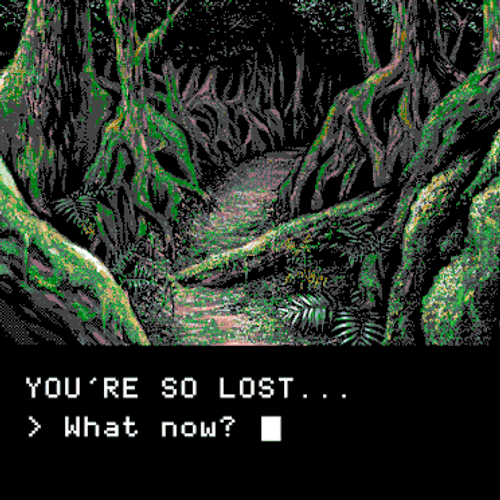 Lost In Forest Text Game GIF