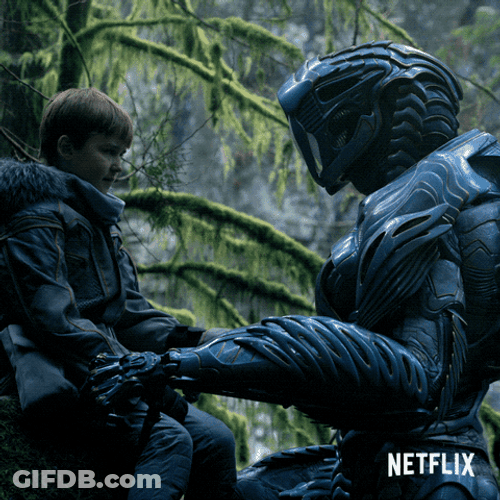 Lost In Space Will Robinson Patting Robot GIF