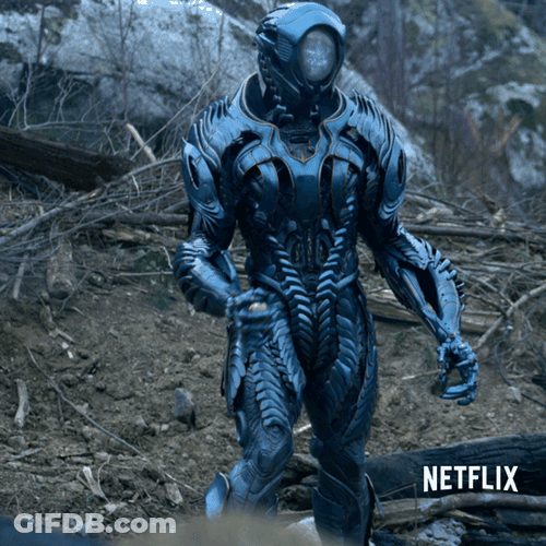 Lost In Space Will Robinson Stopping Robot GIF