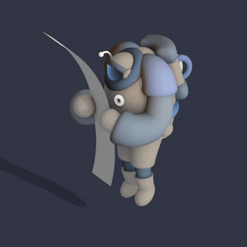 Lost Robot Looking On Direction GIF