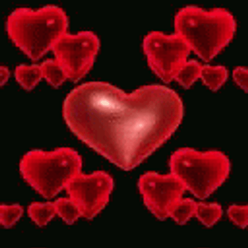 Lots Of Moving Heart GIF