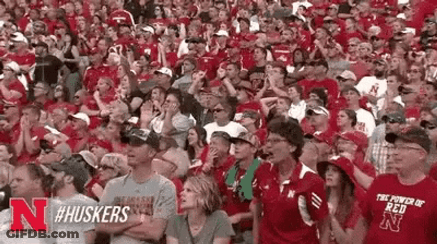 Loud Crowd Cheer Huskers GIF