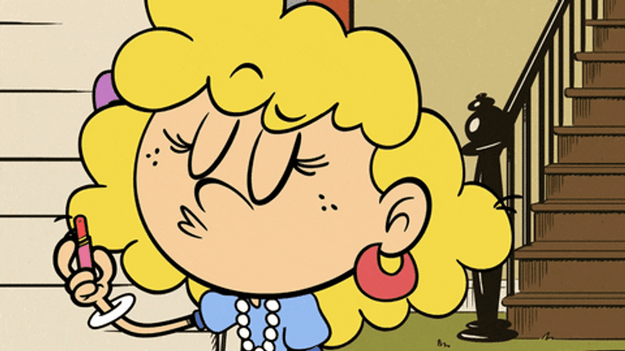 Loud House Mom Putting Lipstick GIF