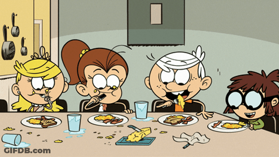 Loud House Siblings Funny Eating GIF