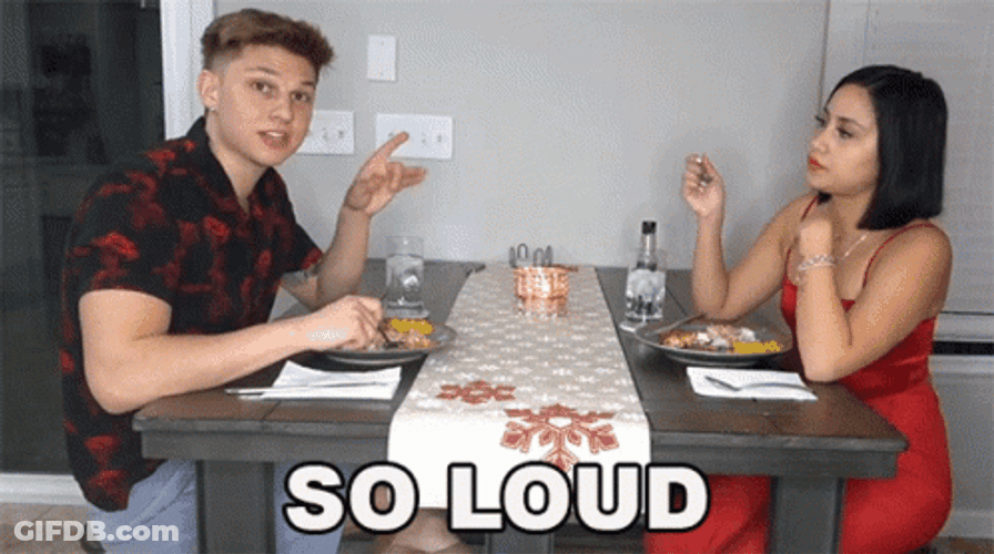 Loud Noises Date Eating GIF