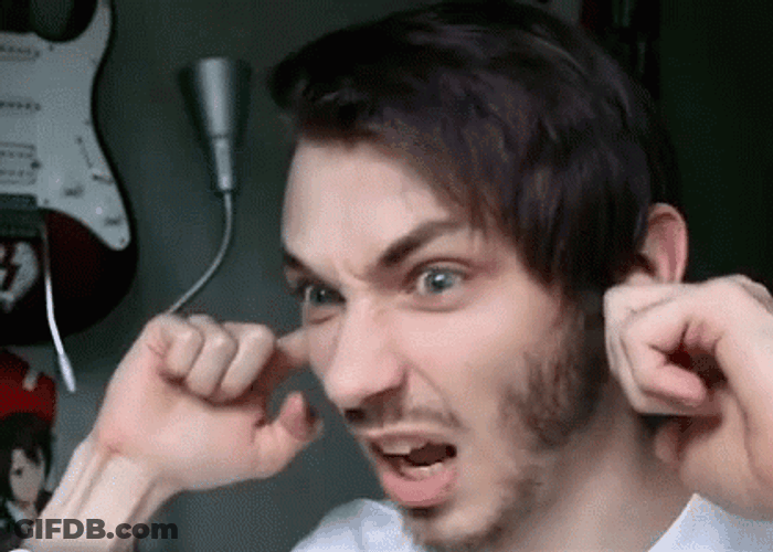 Loud Noises Ears Hurting Ah GIF