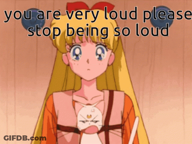 Loud Noises Sailor Moon Venus GIF