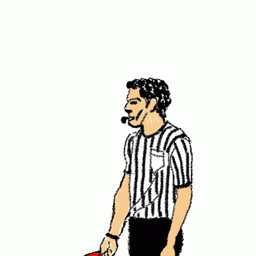 Loud Whistle Red Card Raising GIF