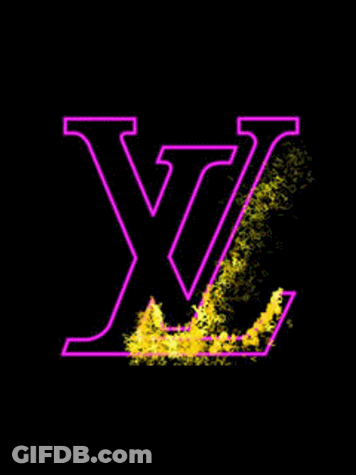 Louis Vuitton Brand Neon Logo GIF