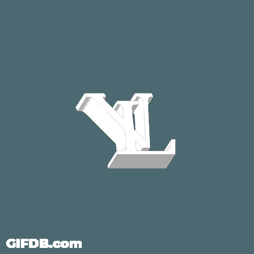 Louis Vuitton Logo 3D Sticker GIF