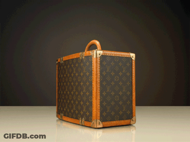 Louis Vuitton Luggage Bag Animation GIF