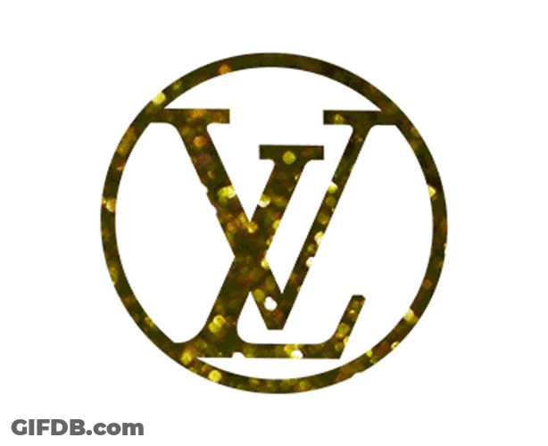 Louis Vuitton Luxury Gold Logo GIF