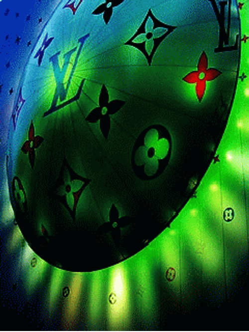 Louis Vuitton Neon Green Lights GIF
