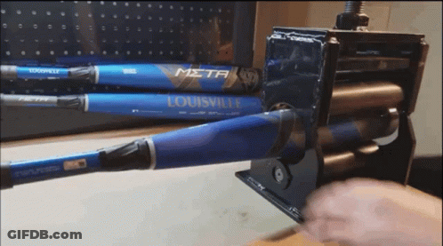 Louisville Baseball Bat Rolled Up GIF