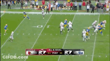 Louisville Vs Pittsburgh Football 27 To 27 GIF