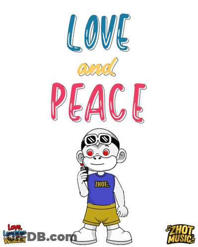 Love And Peace Poster With Monkey GIF