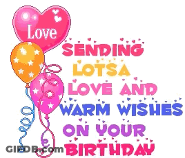 Love And Warm Wishes Birthday Card GIF