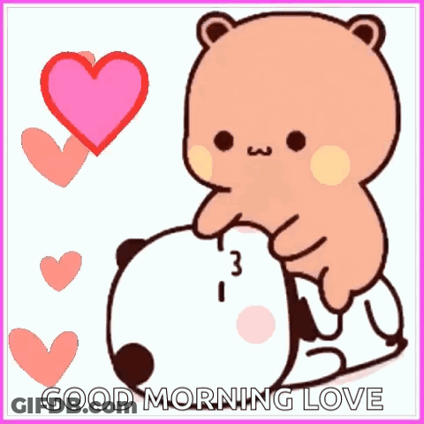 Love Bear Hugging Panda GIF