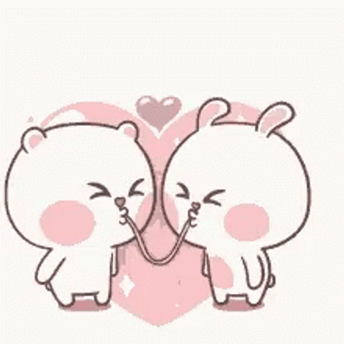 Love Bunny Kiss Eat GIF