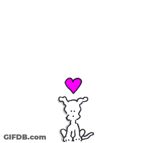 Love Chippy The Dog With Heart Above It GIF