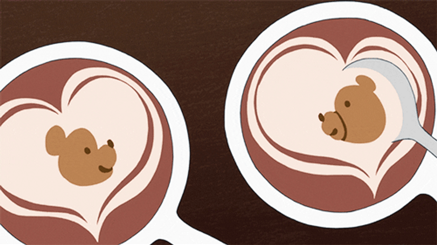 Love Coffee Shop Bears GIF