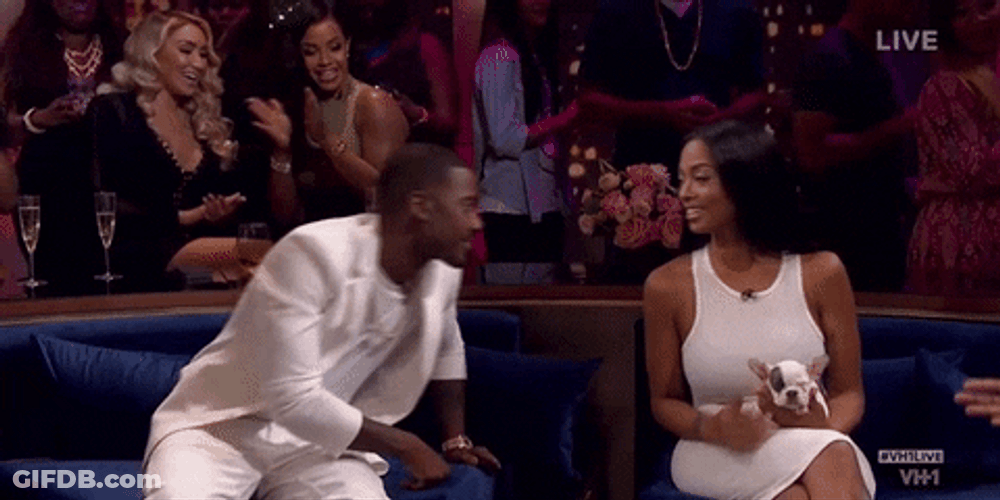 Love Couple Cheek Kiss Live Interview GIF