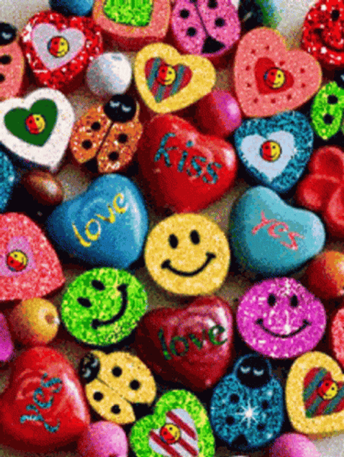 Love Emoji Glittery Emoticons GIF