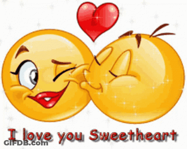 Love Emoji Love You Sweetheart GIF