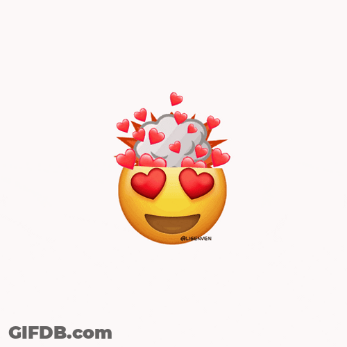 Love Emoji Mind Blown GIF