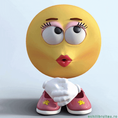 Love Emoji Staring Away GIF