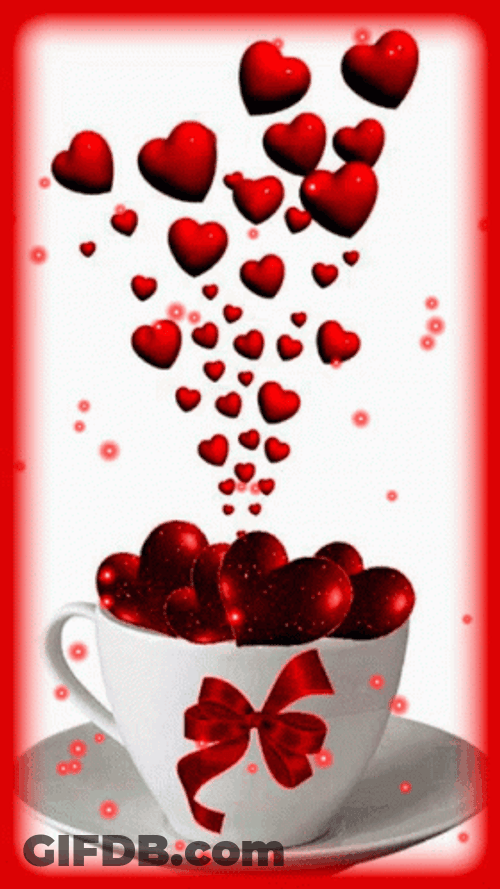 Love Emoji White Coffee Cup GIF