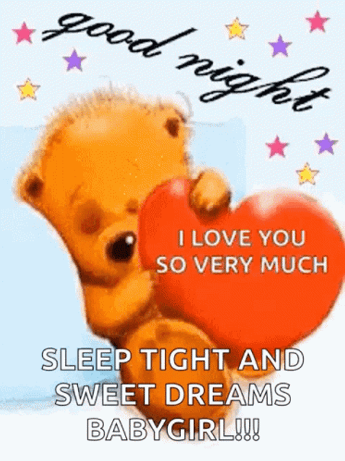 Love Good Night Shy Bear GIF