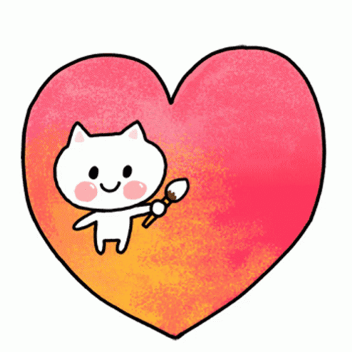 Love Heart Kitten GIF