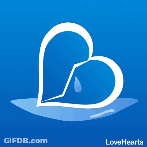Love Hearts On Blue Background GIF