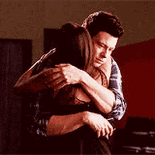 Love Hug Cory Monteith Glee GIF