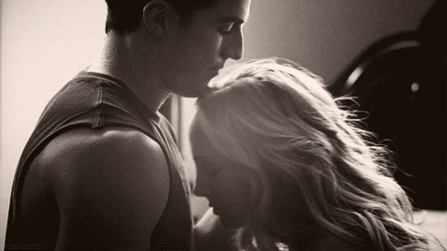 Love Hug Couple Head Kiss GIF