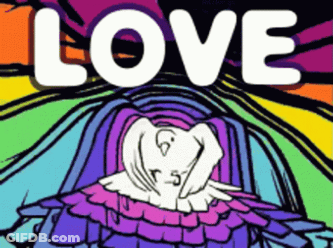 Love Is Love Moving Rainbow GIF