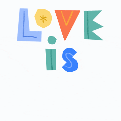 Love Is Love Polygon Shapes GIF
