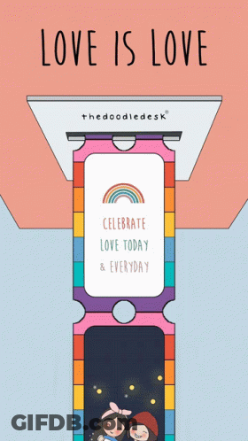 Love Is Love Poster Celebrate Love Today & Everyday GIF