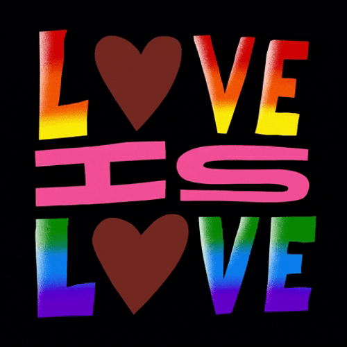 Love Is Love Word Art GIF