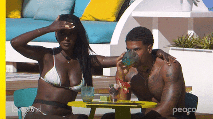 Love Island Drink Spit GIF