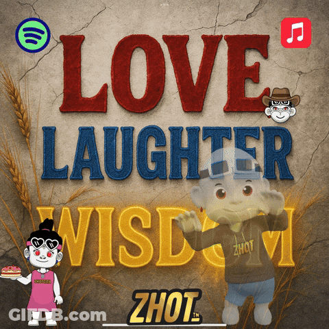 Love Laughter Wisdom Poster With Monkey GIF