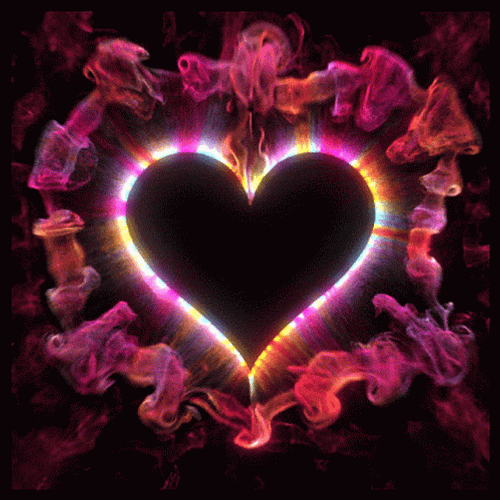 Love Neon Smoking Heart GIF