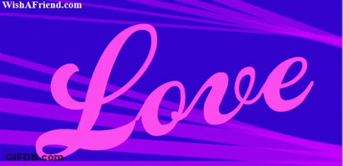 Love On Purple Background GIF