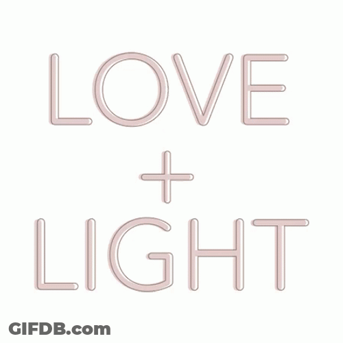 Love Plus Light Minimalist Word Art Dots GIF