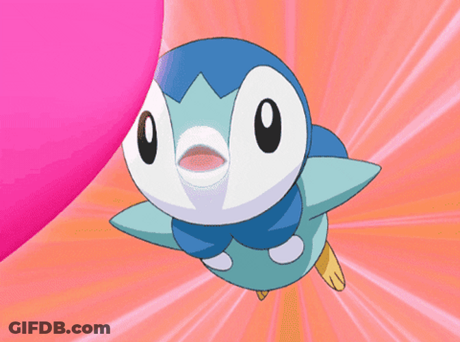 Love Pokemon Piplup Hearts GIF