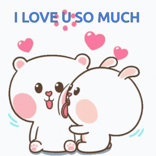Love Puffy Bear Licking GIF