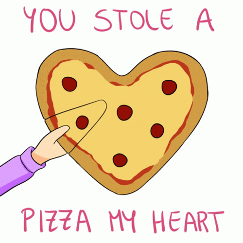 Love Stole Pizza Heart GIF