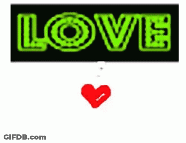 Love Text In Flashing Colors GIF
